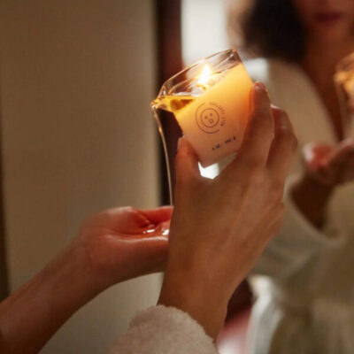 Dame masszázs gyertya közvetlenül a bőrre önthető szójaviaszból